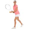 imageWomens Golf Polo Shirts V Neck UPF 50 Collared Short Sleeve Tennis Shirt Lightweight Quick Dry Sun Protection ShirtsPink