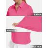 imageWomens Golf Polo Shirts V Neck UPF 50 Collared Short Sleeve Tennis Shirt Lightweight Quick Dry Sun Protection ShirtsRose Red