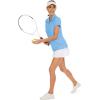 imageWomens Golf Polo Shirts V Neck UPF 50 Collared Short Sleeve Tennis Shirt Lightweight Quick Dry Sun Protection ShirtsWaterfall Blue