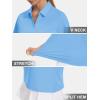imageWomens Golf Polo Shirts V Neck UPF 50 Collared Short Sleeve Tennis Shirt Lightweight Quick Dry Sun Protection ShirtsWaterfall Blue