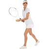 imageWomens Golf Polo Shirts V Neck UPF 50 Collared Short Sleeve Tennis Shirt Lightweight Quick Dry Sun Protection ShirtsWhite