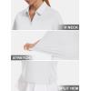 imageWomens Golf Polo Shirts V Neck UPF 50 Collared Short Sleeve Tennis Shirt Lightweight Quick Dry Sun Protection ShirtsWhite