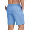 imageMAGCOMSEN Mens Casual Shorts 7 Inch Cotton Flat Front Shorts Lightweight Elastic Waist Summer Dress Shorts with PocketsAzure
