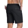 imageMAGCOMSEN Mens Casual Shorts 7 Inch Cotton Flat Front Shorts Lightweight Elastic Waist Summer Dress Shorts with PocketsBlack
