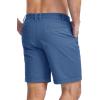 imageMAGCOMSEN Mens Casual Shorts 7 Inch Cotton Flat Front Shorts Lightweight Elastic Waist Summer Dress Shorts with PocketsBlue Grey