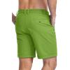imageMAGCOMSEN Mens Casual Shorts 7 Inch Cotton Flat Front Shorts Lightweight Elastic Waist Summer Dress Shorts with PocketsFruit Green