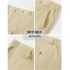imageMAGCOMSEN Mens Casual Shorts 7 Inch Cotton Flat Front Shorts Lightweight Elastic Waist Summer Dress Shorts with PocketsLight Khaki
