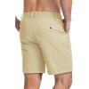 imageMAGCOMSEN Mens Casual Shorts 7 Inch Cotton Flat Front Shorts Lightweight Elastic Waist Summer Dress Shorts with PocketsLight Khaki