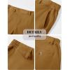 imageMAGCOMSEN Mens Casual Shorts 7 Inch Cotton Flat Front Shorts Lightweight Elastic Waist Summer Dress Shorts with PocketsTurmeric