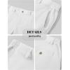 imageMAGCOMSEN Mens Casual Shorts 7 Inch Cotton Flat Front Shorts Lightweight Elastic Waist Summer Dress Shorts with PocketsWhite