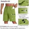 imageMAGCOMSEN Mens Hiking Cargo Shorts 9quot Quick Dry Lightweight Summer Casual Shorts for Men Work Golf Outdoor 5 PocketsApple Green