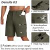 imageMAGCOMSEN Mens Hiking Cargo Shorts 9quot Quick Dry Lightweight Summer Casual Shorts for Men Work Golf Outdoor 5 PocketsArmy Green