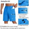 imageMAGCOMSEN Mens Hiking Cargo Shorts 9quot Quick Dry Lightweight Summer Casual Shorts for Men Work Golf Outdoor 5 PocketsAzure