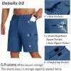 imageMAGCOMSEN Mens Hiking Cargo Shorts 9quot Quick Dry Lightweight Summer Casual Shorts for Men Work Golf Outdoor 5 PocketsBlue Grey