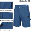imageMAGCOMSEN Mens Hiking Cargo Shorts 9quot Quick Dry Lightweight Summer Casual Shorts for Men Work Golf Outdoor 5 PocketsBlue Grey
