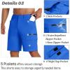 imageMAGCOMSEN Mens Hiking Cargo Shorts 9quot Quick Dry Lightweight Summer Casual Shorts for Men Work Golf Outdoor 5 PocketsBright Blue
