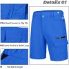 imageMAGCOMSEN Mens Hiking Cargo Shorts 9quot Quick Dry Lightweight Summer Casual Shorts for Men Work Golf Outdoor 5 PocketsBright Blue