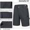 imageMAGCOMSEN Mens Hiking Cargo Shorts 9quot Quick Dry Lightweight Summer Casual Shorts for Men Work Golf Outdoor 5 PocketsDark Grey