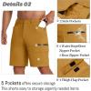 imageMAGCOMSEN Mens Hiking Cargo Shorts 9quot Quick Dry Lightweight Summer Casual Shorts for Men Work Golf Outdoor 5 PocketsGinger
