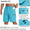 imageMAGCOMSEN Mens Hiking Cargo Shorts 9quot Quick Dry Lightweight Summer Casual Shorts for Men Work Golf Outdoor 5 PocketsIce Blue