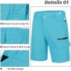 imageMAGCOMSEN Mens Hiking Cargo Shorts 9quot Quick Dry Lightweight Summer Casual Shorts for Men Work Golf Outdoor 5 PocketsIce Blue