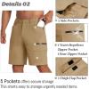 imageMAGCOMSEN Mens Hiking Cargo Shorts 9quot Quick Dry Lightweight Summer Casual Shorts for Men Work Golf Outdoor 5 PocketsKhaki