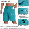 imageMAGCOMSEN Mens Hiking Cargo Shorts 9quot Quick Dry Lightweight Summer Casual Shorts for Men Work Golf Outdoor 5 PocketsLake Blue