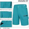 imageMAGCOMSEN Mens Hiking Cargo Shorts 9quot Quick Dry Lightweight Summer Casual Shorts for Men Work Golf Outdoor 5 PocketsLake Blue