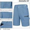 imageMAGCOMSEN Mens Hiking Cargo Shorts 9quot Quick Dry Lightweight Summer Casual Shorts for Men Work Golf Outdoor 5 PocketsLight Blue
