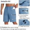 imageMAGCOMSEN Mens Hiking Cargo Shorts 9quot Quick Dry Lightweight Summer Casual Shorts for Men Work Golf Outdoor 5 PocketsLight Blue