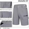 imageMAGCOMSEN Mens Hiking Cargo Shorts 9quot Quick Dry Lightweight Summer Casual Shorts for Men Work Golf Outdoor 5 PocketsLight Grey