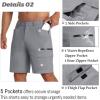 imageMAGCOMSEN Mens Hiking Cargo Shorts 9quot Quick Dry Lightweight Summer Casual Shorts for Men Work Golf Outdoor 5 PocketsLight Grey