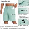 imageMAGCOMSEN Mens Hiking Cargo Shorts 9quot Quick Dry Lightweight Summer Casual Shorts for Men Work Golf Outdoor 5 PocketsLight Lake Blue