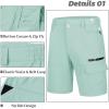 imageMAGCOMSEN Mens Hiking Cargo Shorts 9quot Quick Dry Lightweight Summer Casual Shorts for Men Work Golf Outdoor 5 PocketsLight Lake Blue