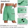 imageMAGCOMSEN Mens Hiking Cargo Shorts 9quot Quick Dry Lightweight Summer Casual Shorts for Men Work Golf Outdoor 5 PocketsMint Green