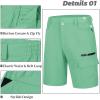 imageMAGCOMSEN Mens Hiking Cargo Shorts 9quot Quick Dry Lightweight Summer Casual Shorts for Men Work Golf Outdoor 5 PocketsMint Green