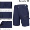 imageMAGCOMSEN Mens Hiking Cargo Shorts 9quot Quick Dry Lightweight Summer Casual Shorts for Men Work Golf Outdoor 5 PocketsNavy Blue