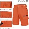 imageMAGCOMSEN Mens Hiking Cargo Shorts 9quot Quick Dry Lightweight Summer Casual Shorts for Men Work Golf Outdoor 5 PocketsOrange
