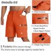 imageMAGCOMSEN Mens Hiking Cargo Shorts 9quot Quick Dry Lightweight Summer Casual Shorts for Men Work Golf Outdoor 5 PocketsOrange