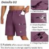 imageMAGCOMSEN Mens Hiking Cargo Shorts 9quot Quick Dry Lightweight Summer Casual Shorts for Men Work Golf Outdoor 5 PocketsPurple Red