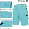 imageMAGCOMSEN Mens Hiking Cargo Shorts 9quot Quick Dry Lightweight Summer Casual Shorts for Men Work Golf Outdoor 5 PocketsWater Blue