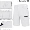 imageMAGCOMSEN Mens Hiking Cargo Shorts 9quot Quick Dry Lightweight Summer Casual Shorts for Men Work Golf Outdoor 5 PocketsWhite