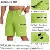 imageMAGCOMSEN Mens Hiking Cargo Shorts 9quot Quick Dry Lightweight Summer Casual Shorts for Men Work Golf Outdoor 5 PocketsYellow Green