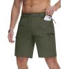 imageMAGCOMSEN Mens Hiking Shorts Lightweight Quick Dry Stretch Cargo Shorts with 5 Pockets Fishing Running Golf CyclingArmygreen