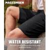 imageMAGCOMSEN Mens Hiking Shorts Lightweight Quick Dry Stretch Cargo Shorts with 5 Pockets Fishing Running Golf CyclingBlack