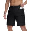 imageMAGCOMSEN Mens Hiking Shorts Lightweight Quick Dry Stretch Cargo Shorts with 5 Pockets Fishing Running Golf CyclingBlack