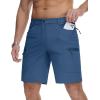 imageMAGCOMSEN Mens Hiking Shorts Lightweight Quick Dry Stretch Cargo Shorts with 5 Pockets Fishing Running Golf CyclingBluegray