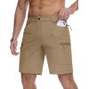 imageMAGCOMSEN Mens Hiking Shorts Lightweight Quick Dry Stretch Cargo Shorts with 5 Pockets Fishing Running Golf CyclingKhaki
