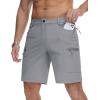 imageMAGCOMSEN Mens Hiking Shorts Lightweight Quick Dry Stretch Cargo Shorts with 5 Pockets Fishing Running Golf CyclingLightgrey