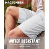 imageMAGCOMSEN Mens Hiking Shorts Lightweight Quick Dry Stretch Cargo Shorts with 5 Pockets Fishing Running Golf CyclingWhite